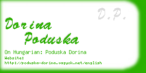 dorina poduska business card